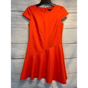 J.Crew Orange Fit & Flare Dress Size 0P